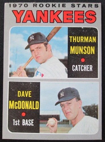 THURMAN MUNSON ROOKIE 1970 Topps #189 New York Yankees EX w/oc back