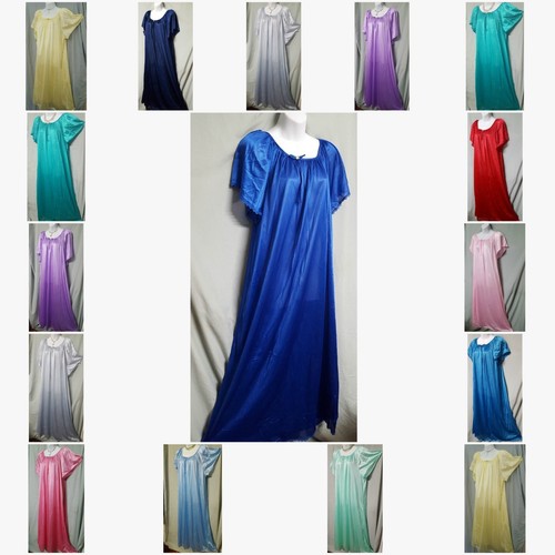 Only Necessities Nightgown Long /Short Sleeve M L 1X 2X 3X 4X 5X 6X - Picture 22 of 59