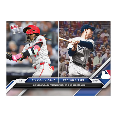2024 Topps Now 371 De La Cruz / Williams Tripple & HR in Win -25 Cents Shipping!