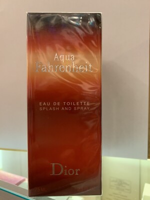 Dior Aqua Fahrenheit 2.5 OZ EDT Spray (Sealed Rare)