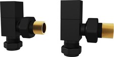 UK Radiators Valves Manual Square Angled/Straight 10mm *Twin Pack**Pair* Taps