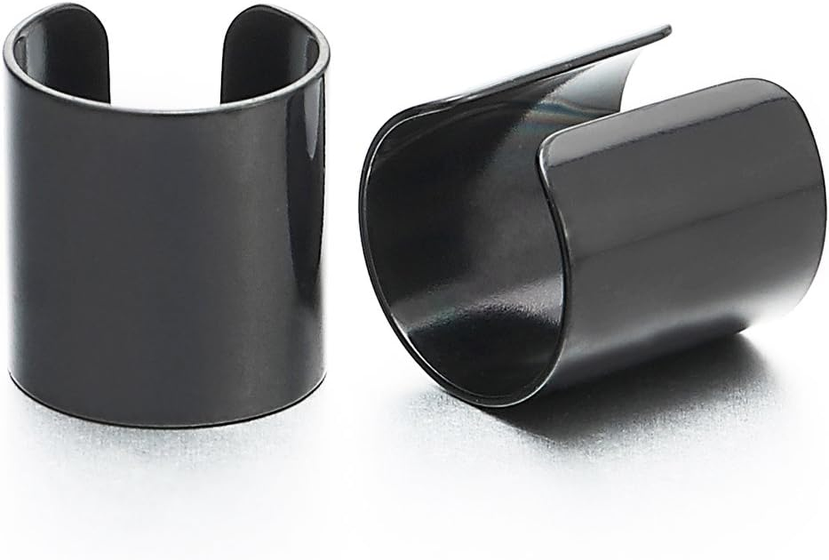 2Pcs Stylish Stainless Steel Non-Piercing Ear Cuff Ear Clip for Men and Women, Modern Accessories for Effortless Elegance