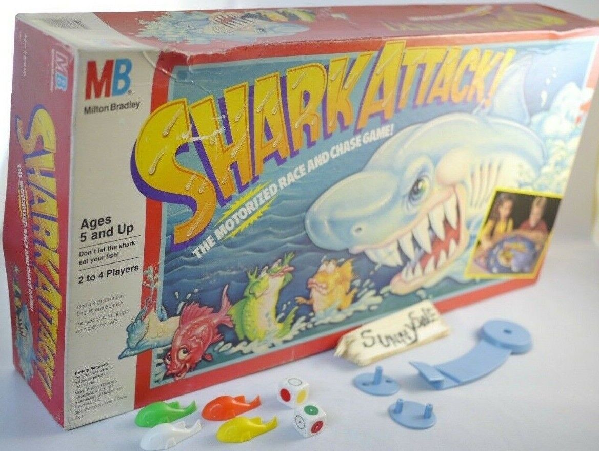 Ep. 179: Shark Attack! Board Game Review (Milton Bradley 1988) + How To  Play 