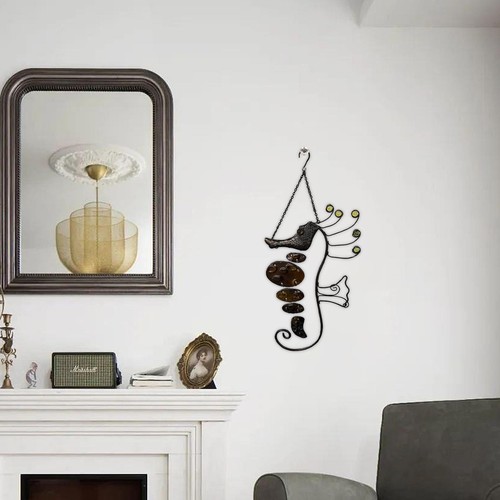 Seahorse Metal Wall Art Home Decor Metal Cutout Nautical Home Ornaments 18 IN - Picture 7 of 12