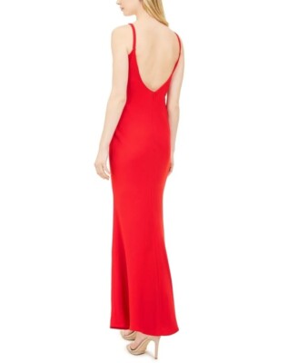 Red Calvin Klein Halter Top Dress Gown, Size 4, | eBay Red Calvin Klein Halter Top Dress Gown, Size 4, | eBay