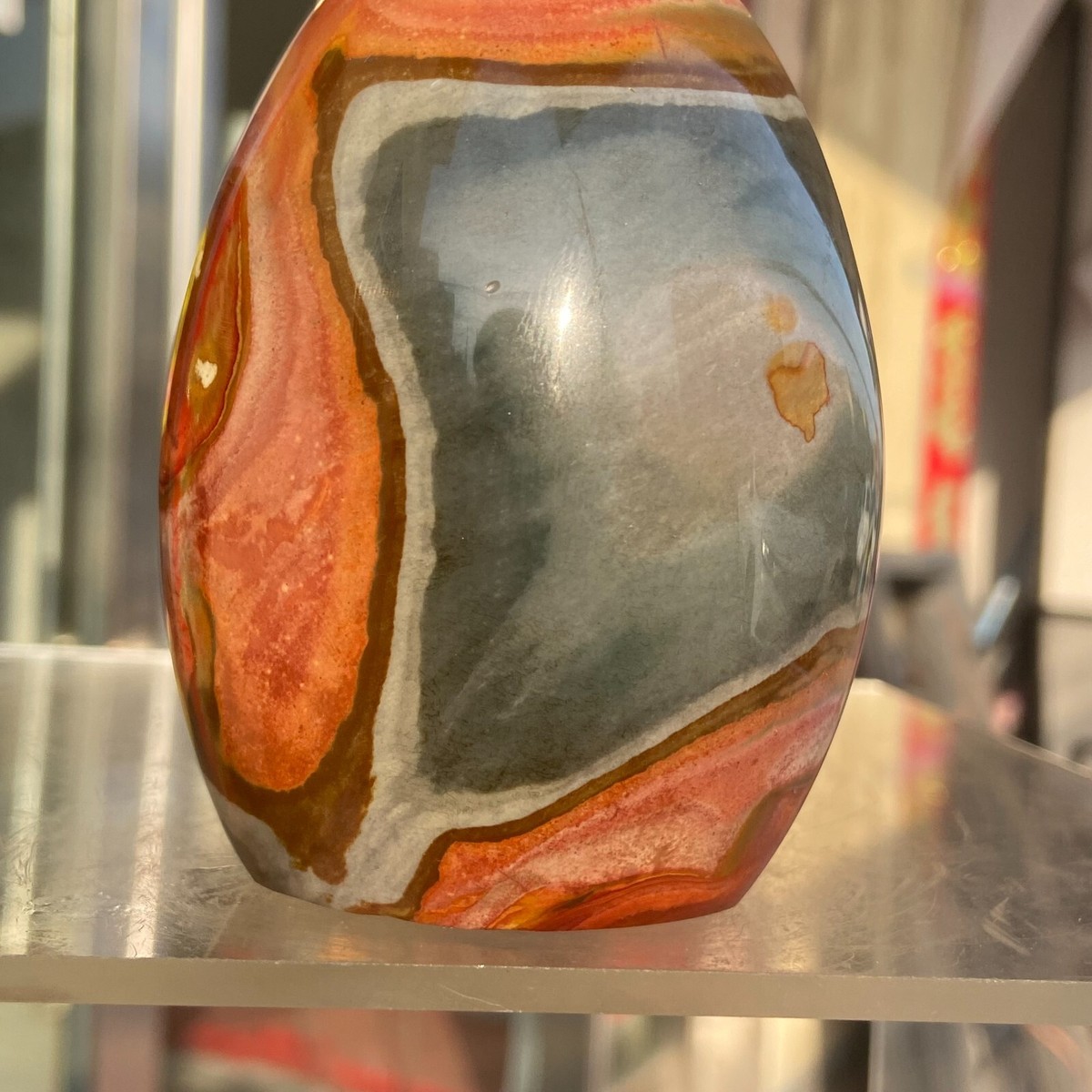 480g Natural Polychrome Ocean Landscape Jasper Stone Mineral