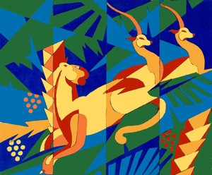 Peinture Art Deco Africa Ebay