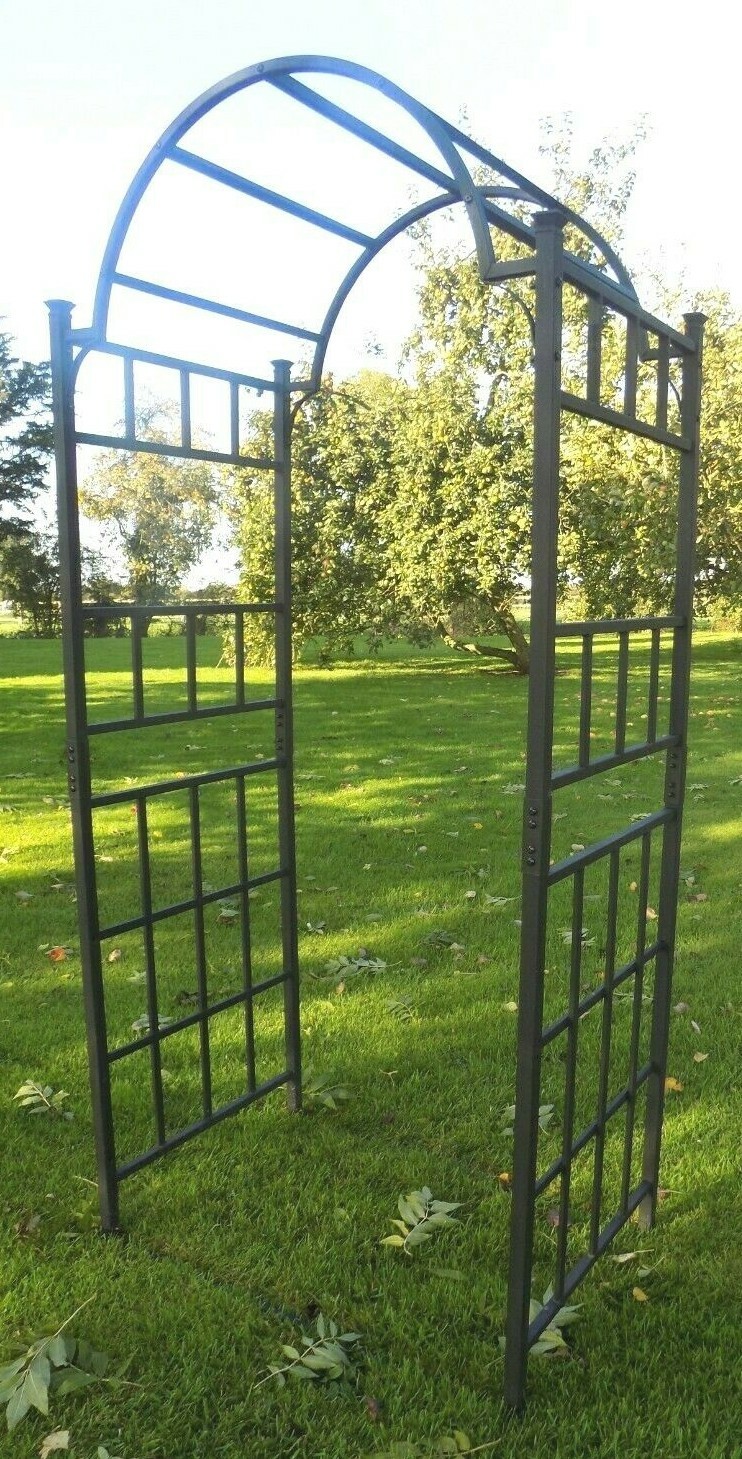 Metal Garden Arch Climbing Rose Plant Support Frame Archway Arbour ...