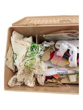 Vintage Sewing Caddy Magnet Needles Tray FILLED Needles Notions Trim Singer Etc