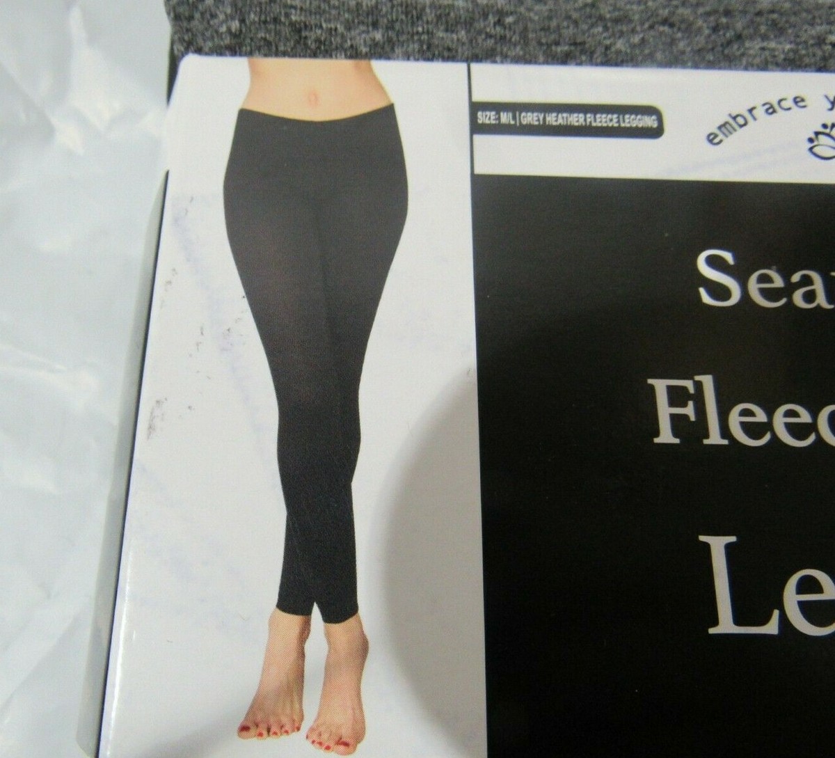 Embrace your Love Fleece Lined Seamless Leggings Gray M/L | eBay