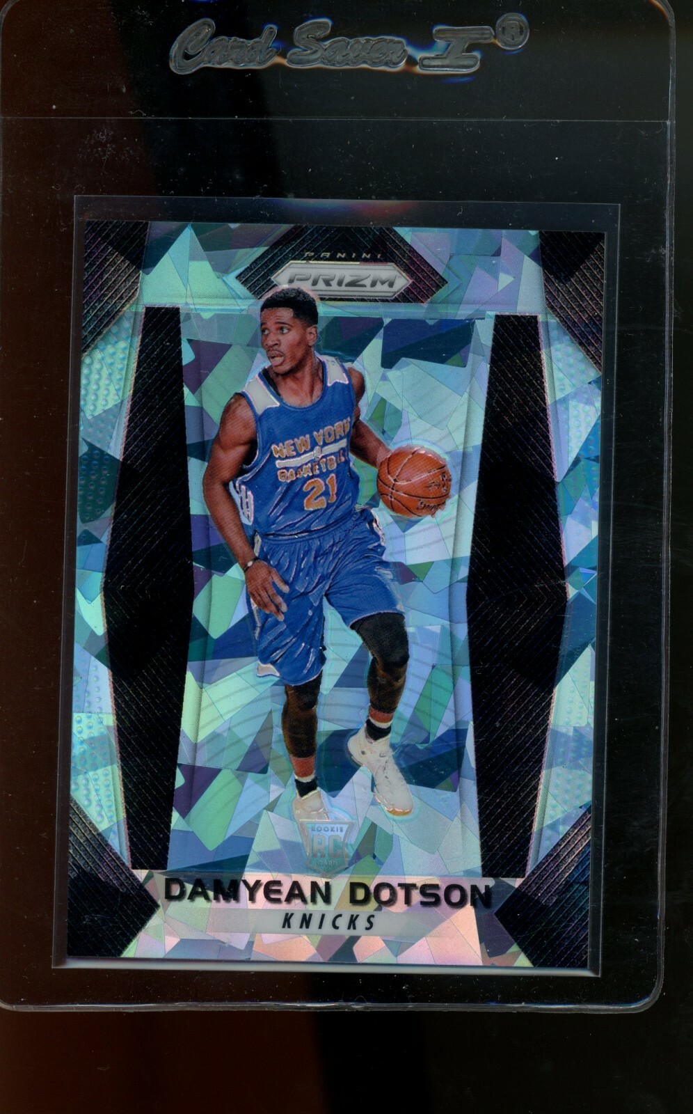 2017-18 PANINI PRIZM DAMYEAN DOTSON #272 ROOKIE BLUE ICE PRIZM 50/99 KNICKS