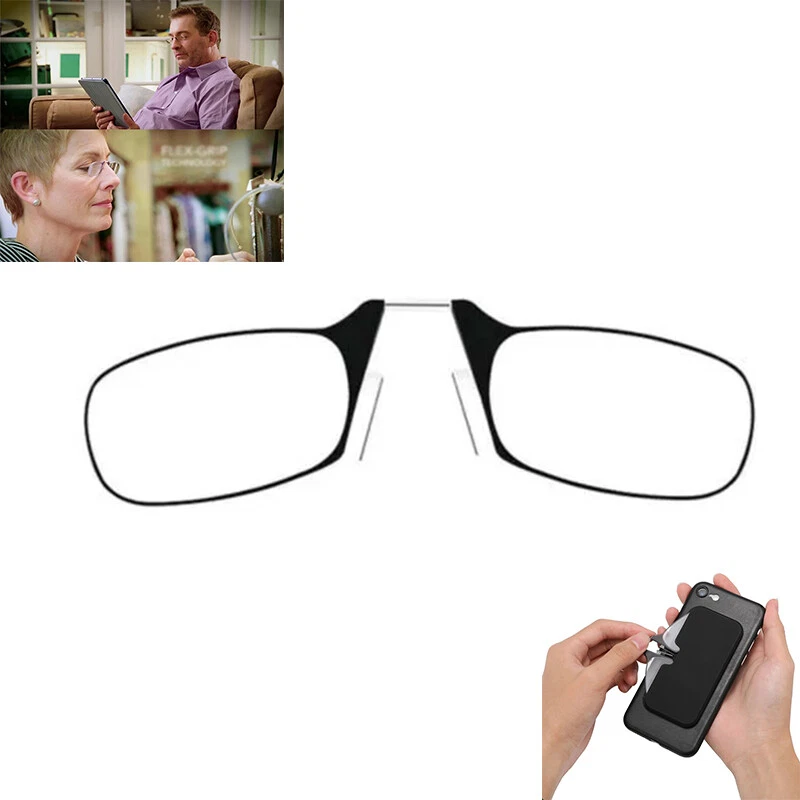 Reading Glasses Nose Clip Ultra Thin Optics Presbyopic +1.0 +1.5 +2.0 +2.5 +3.0