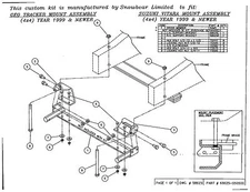 SNOWBEAR Snow Plow Mount Kit Tracker / Sunrunner / Asuna / Sidekick 99-04 68625 