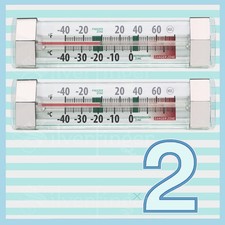 x2 REFRIGERATOR FREEZER THERMOMETERS Kitchen Fridge Food Temperature Gauges