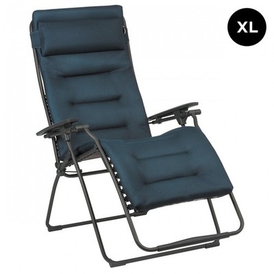 Lafuma Futura XL BeComfort  Relaxliege Sonnenliege Gartenliege Bleu Encre Titane