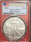 2023 $1 Silver American Eagle First Strike PCGS MS70 - Red Label