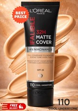 L'Oreal Infallible 32H Matte Cover Foundation, 110 Cool Undertone, 30ml