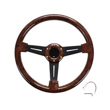 NTING 14" Classic Wood Grain Steering Wheel 350 millimeters, 14in-black