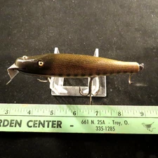 Vintage Creek Chub Wood Pikie 700 Glass Eye Fishing Lure Crankbait #3 ***