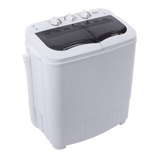 14.3lbs Portable Small Washing Machine 2 in 1 Apartment Washers with Twin Tub