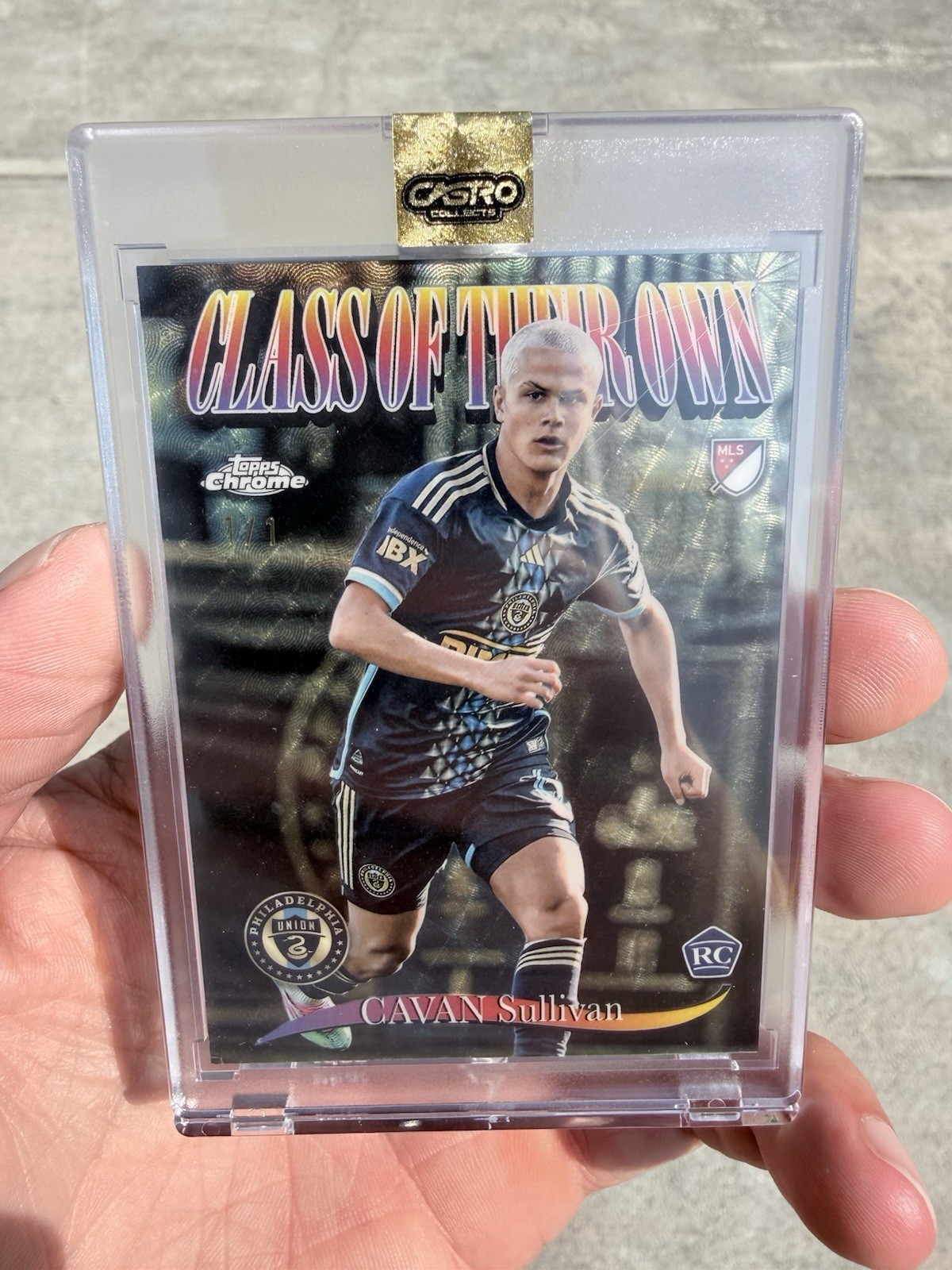 2025 MLS Topps Chrome Cavan Sullivan Superfractor 1/1 , With Full Rainbow Of Set