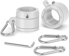 2 Pack Flag Pole Rings,360° Rotating anti Wrap Flag Mounting Ring,Spinning Flag 