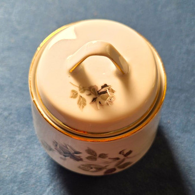Hutschenreuther Arzberg Bavaria Dose mit Deckel Porzellan weiß/gold
