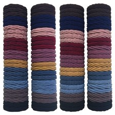 100 PCS Cotton Hair Ties High Elastic Seamless Hair Bands with Pattern Texture 1
