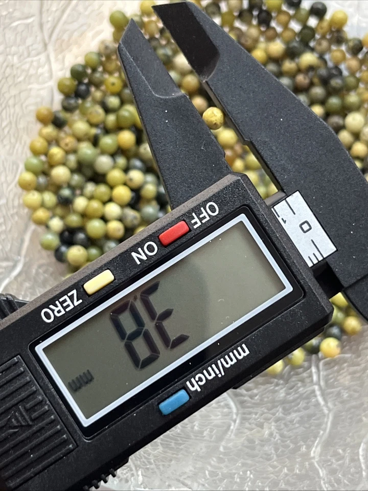 Grüner Nephrit Perlen Mit Loch Rund 100 Stk 3-4 mm Edelstein Heilstein Kristall - Bild 3 von 4