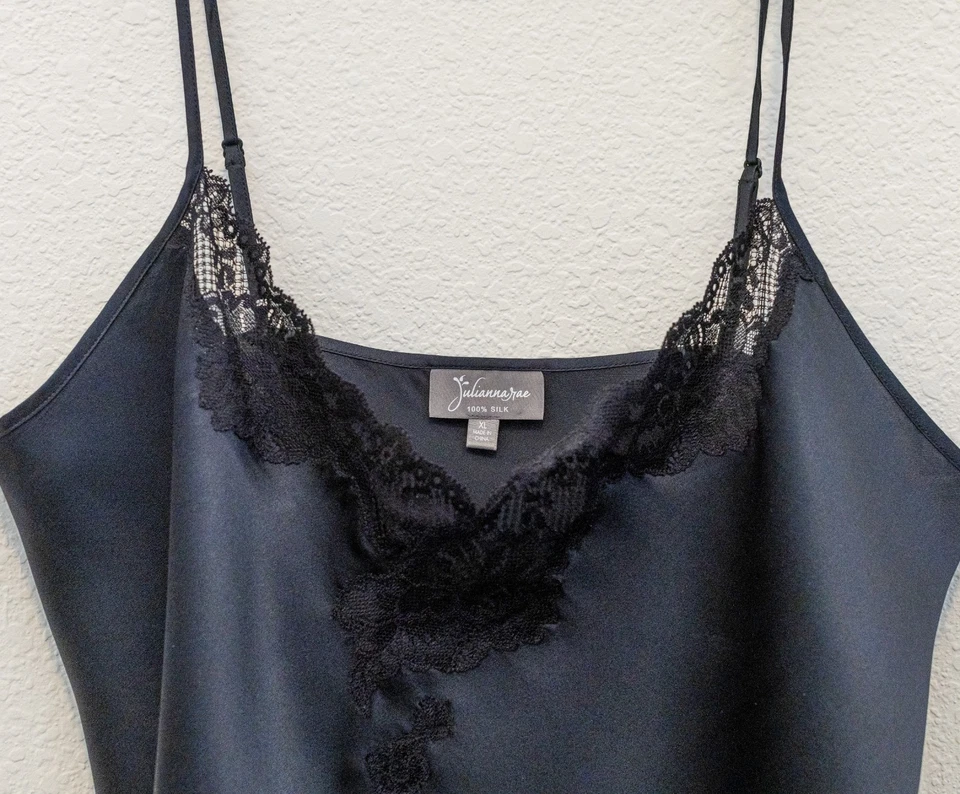 Camisola Julianna Rae 100 % seda nueva sin etiquetas - talla XXL - tinta negra - nunca usada Foto 2 de 3