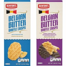 Patatas fritas para gofres de mantequilla belga Benton’s – mantequilla pura o chocolate negro