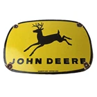 Vintage John Deere Porcelain Farm Sign - Tractor Gas Pump Service Station Sign