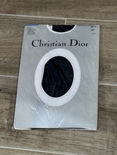 Vintage Christian Dior Pantyhose Size 4 Diorella Control Top Sheer Leg - Navy