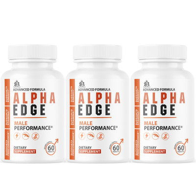 Alpha Edge for Men, Advanced AlphaEdge Male Performance Official - 3 Bottles