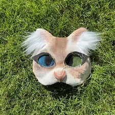 therian cat mask hand-made and very soft faux fur for therians and furrys