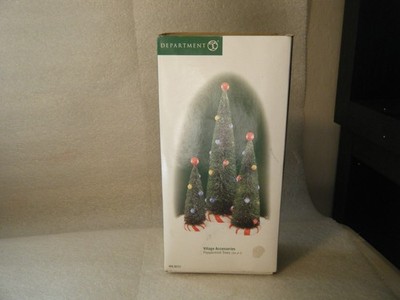 Dept 56 ''Peppermint Trees'' (Set of 3) Village Accessories #56721 (Mint in Box)
