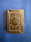 Antique New York Hamburg G.W. Co FEU Book Form Vulcanite Vesta Match Safe