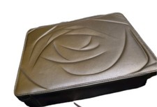 Lanc me Paris Metallic Gold 3D Rose Cosmetic Travel Bag