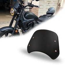 Metal Universal Motorcycle Windshield Wind Deflector Windscreen Front Black
