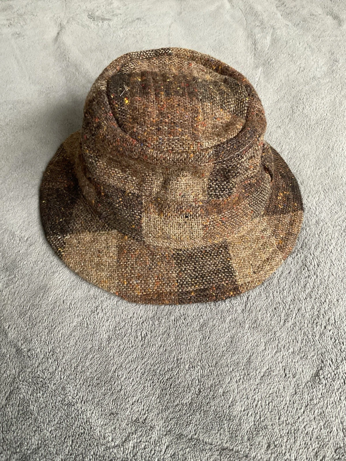 Vintage Hats Of Ireland Castlebar Bucket Hat Mens Size 7 Donegal Tweed Ireland