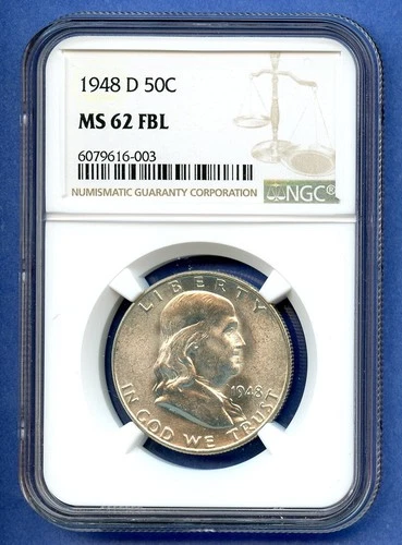1948-D Franklin Half Dollar — photo from another recent sale