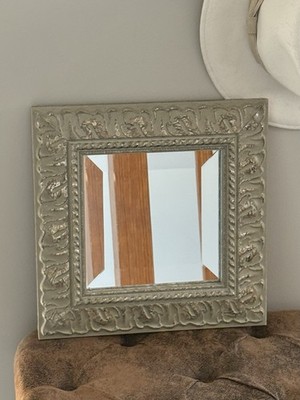 Vintage Dayton Hudson Brands Mirror in Faux Stone 13  Square