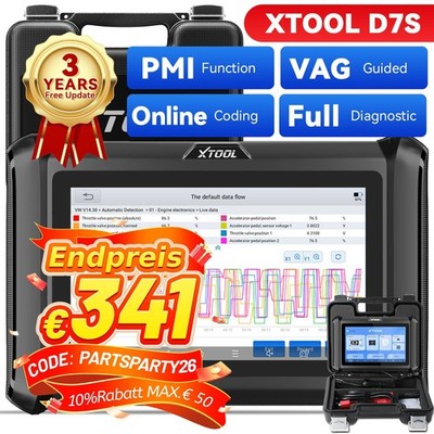 XTOOL D7S V2.0 Auto Diagnosescanner Tool Bidirektionaler ECU Codierungs FCA IMMO