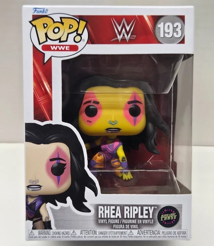 RHEA RIPLEY - BLACK LIGHT CHASE WWE WWF Funko POP! #193 Vinyl Figure MINOR WEAR
