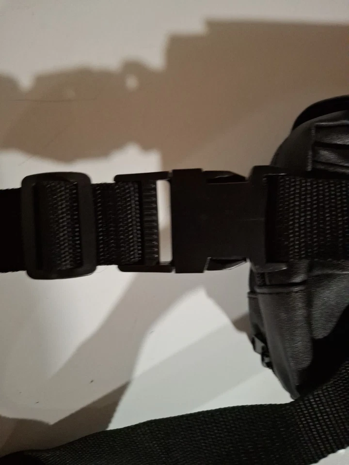 Nikon Camera Fanny Waist Pack Bag Black Nylon Vintage Crossbody Bag Leather NEW - Image 2 of 4