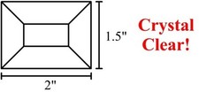 Stained Glass Supplies - 1.5x2 Bevels - Clear - 5 