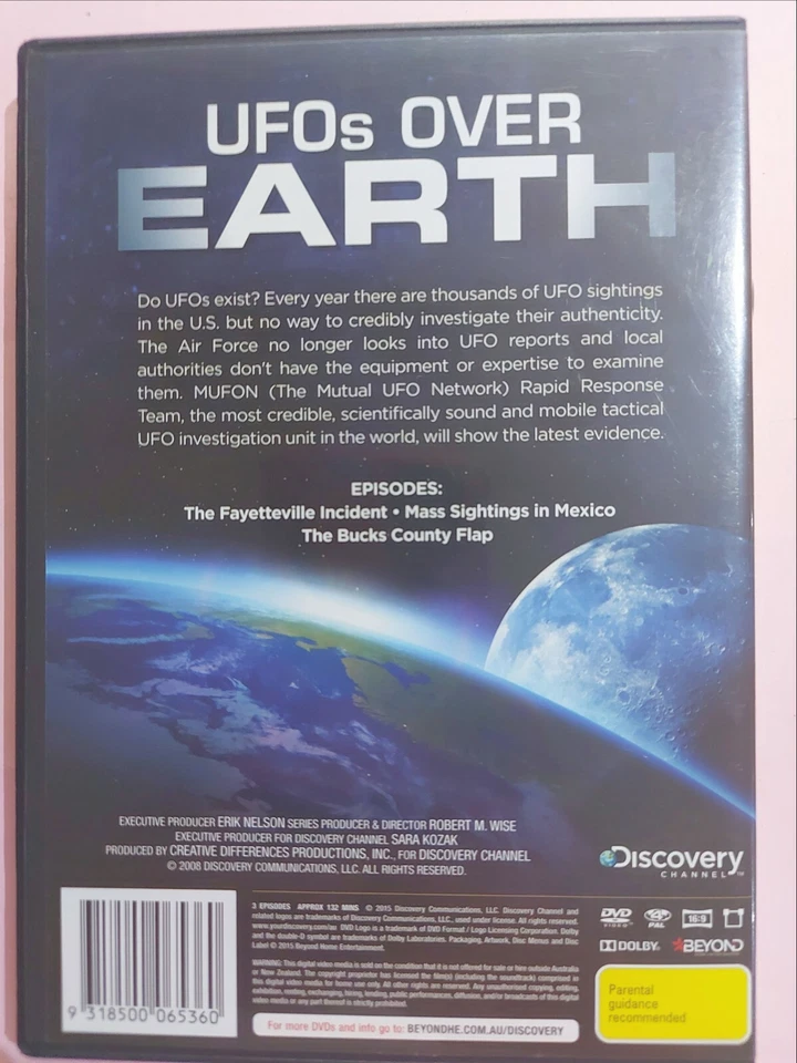 UFOs Over Earth [ Region 4 DVD ] FREE Next Day Post from NSW - Image 2 of 2
