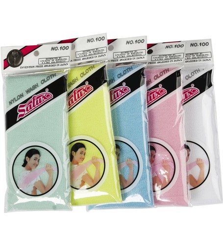 1x asciugamano lavasciuga in nylon Salux Giappone esfoliante bellezza pelle corpo doccia - Foto 2 di 3