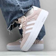 Adidas VL Court Bold Women's Athletic Shoe Pink Sneaker Trainers Footwear SU