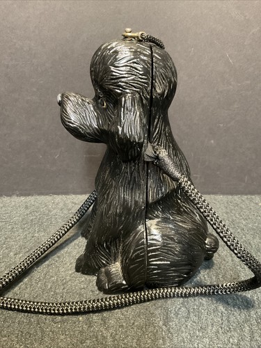 Vintage Timmy Woods Beverly Hills Black Poodle Purse Handbag - Picture 8 of 11